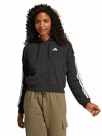 ADIDAS | Damen Kapuzenjacke 3S FT FZ | schwarz