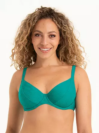 ANITA | Damen Bikinioberteil RF-Stretch Wave | türkis