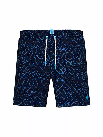 ARENA | Herren Badeshort Beach Boxer Allover | dunkelblau