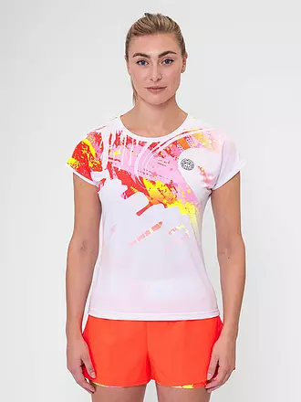 BIDI BADU | Damen Tennisshirt Beach Spirit Capsleeve | weiss