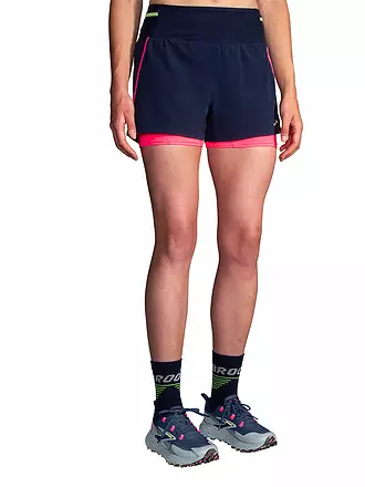 BROOKS | Damen Laufshort High Point 2in1 | dunkelblau