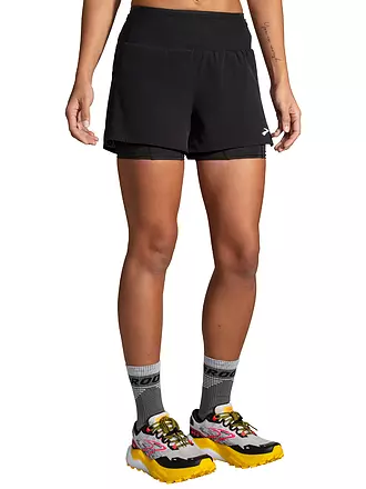 BROOKS | Damen Laufshort High Point 2in1 | schwarz