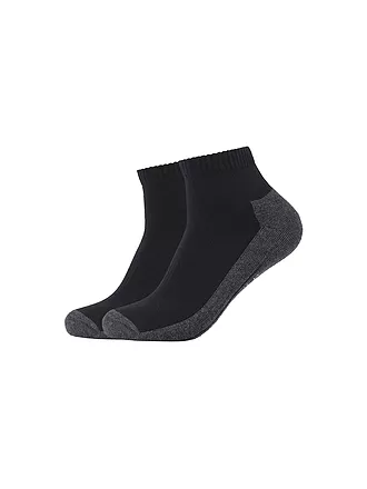 CAMANO | Damen Kurzsocken Sport Quarter Coolmax 2er Pkg. | schwarz