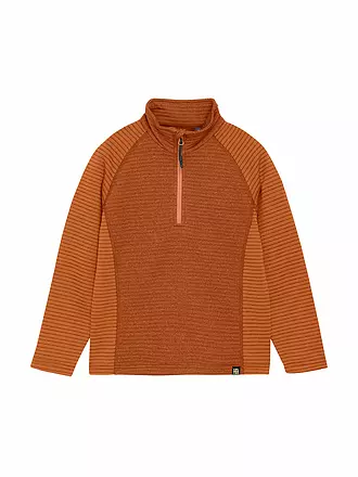 COLOR KIDS | Kinder Unterzieh Zipshirt Fleece Pulli Striped | orange