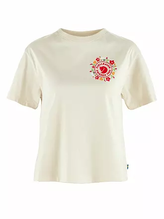 FJÄLLRÄVEN | Damen Funktionsshirt Fjällblomster Logo | weiss