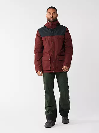 FJÄLLRÄVEN | Herren Winterparka Greenland Winter G1000 Hoodie | dunkelrot