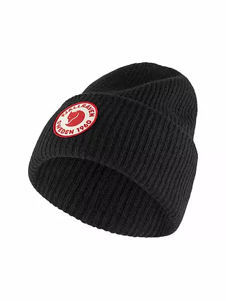 FJÄLLRÄVEN | Mütze 1960 Logo Merino | schwarz