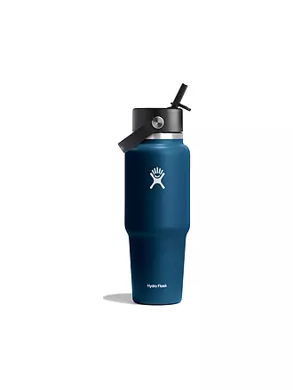 HYDRO FLASK | Trinkflasche 32oz Wide Mouth Travel Bottle with Flex Straw Cap | dunkelblau