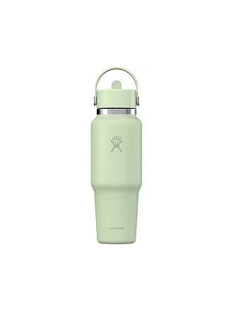 HYDRO FLASK | Trinkflasche 32oz Wide Mouth Travel Bottle with Flex Straw Cap | hellgrau