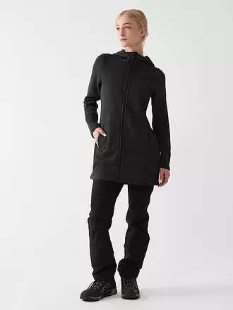 MERU | Damen Fleecejacke lang Bergen | schwarz