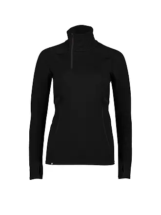 MONS ROYALE | Damen Unterzieh Zipshirt Olympus | schwarz