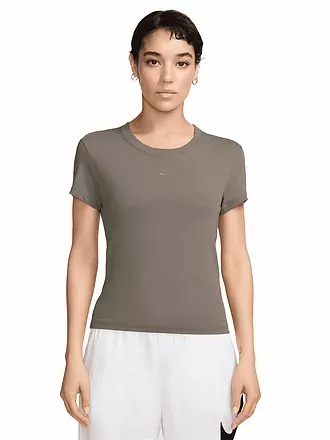 NIKE | Damen T-Shirt Sportswear Chill Knit | braun