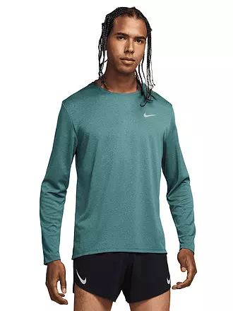 NIKE | Herren Laufshirt Dri-FIT UV Miler Long-Sleeve | dunkelgrün