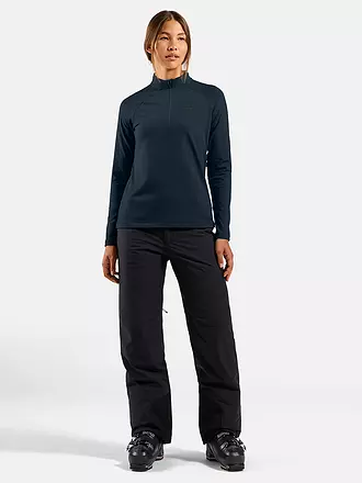 ODLO | Damen Unterzieh Zipshirt Essential Light | dunkelblau