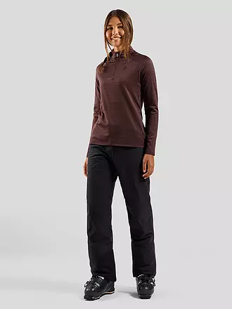 ODLO | Damen Unterzieh Zipshirt Essentials Ceramiwarm | beere