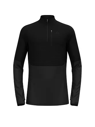 ODLO | Herren Unterzieh Zipshirt Descent Ceramiwarm | schwarz