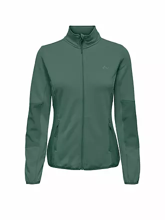 ONLY PLAY |  Damen Fitness Fleecejacke | dunkelgrün