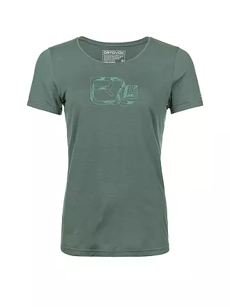 ORTOVOX | Damen Funktionsshirt 120 Cool Tec Leaf Logo | dunkelgrün