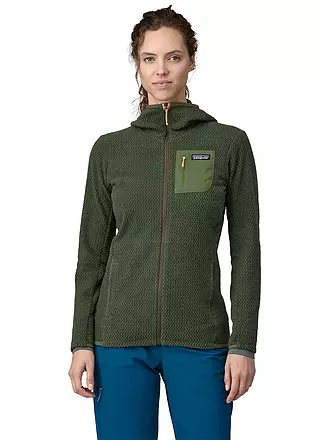 PATAGONIA | Damen Fleecejacke R1® Air Full-Zip Hoodie | dunkelgrün