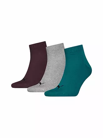 PUMA | Freizeitsocken Quarter Plain 3er Pkg. | dunkelrot