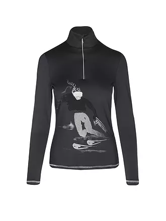 SPORTALM | Damen Ski Unterzieh Zipshirt | schwarz