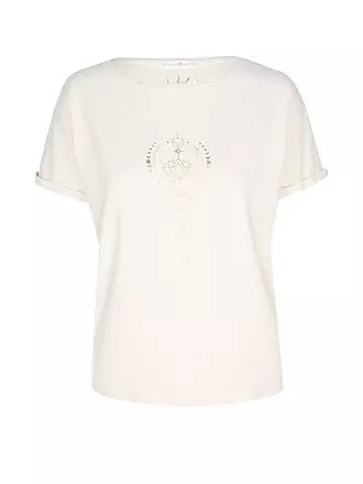THE SPIRIT OF OM | Damen Yogashirt Gold | creme