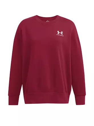 UNDER ARMOUR | Damen Hoodie UA Essential Fleece Oversized-Schnitt | dunkelrot