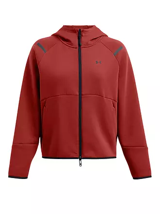 UNDER ARMOUR | Damen Kapuzenjacke UA Unstoppable Fleece mit durchgehendem Zip | dunkelblau