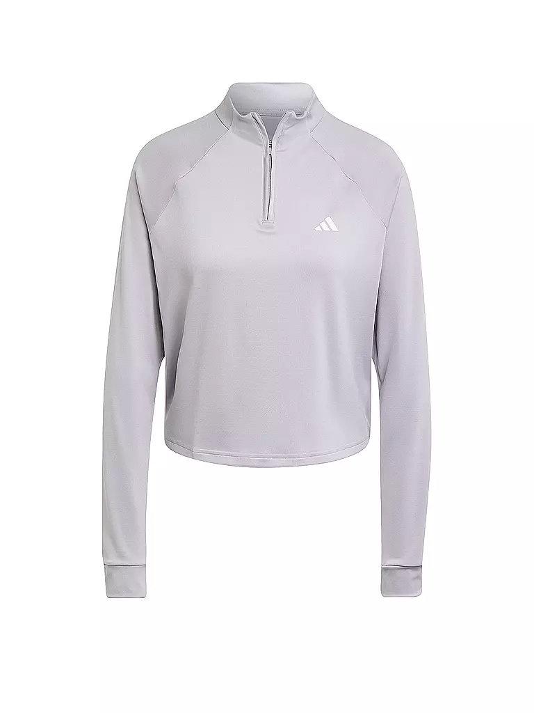 ADIDAS | Damen Fitness Zipshirt Train Essentials Minimal Branding 1/4-Zip  | grau