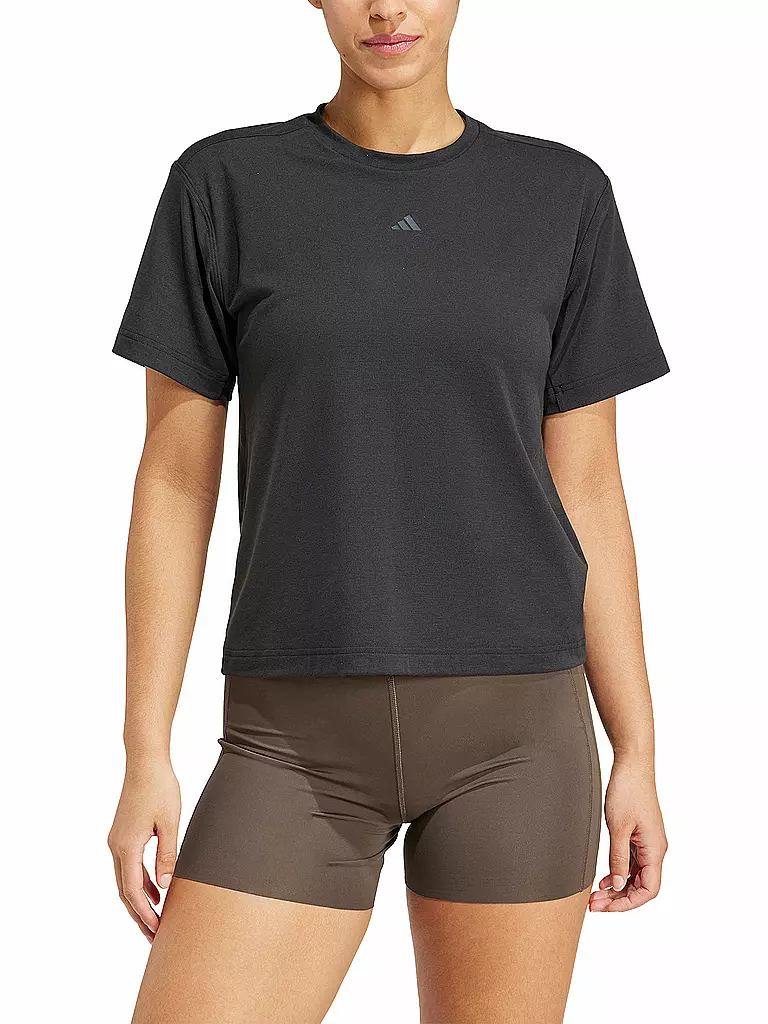 ADIDAS | Damen Fitnessshirt Power Back-Cutout 3-Streifen | schwarz