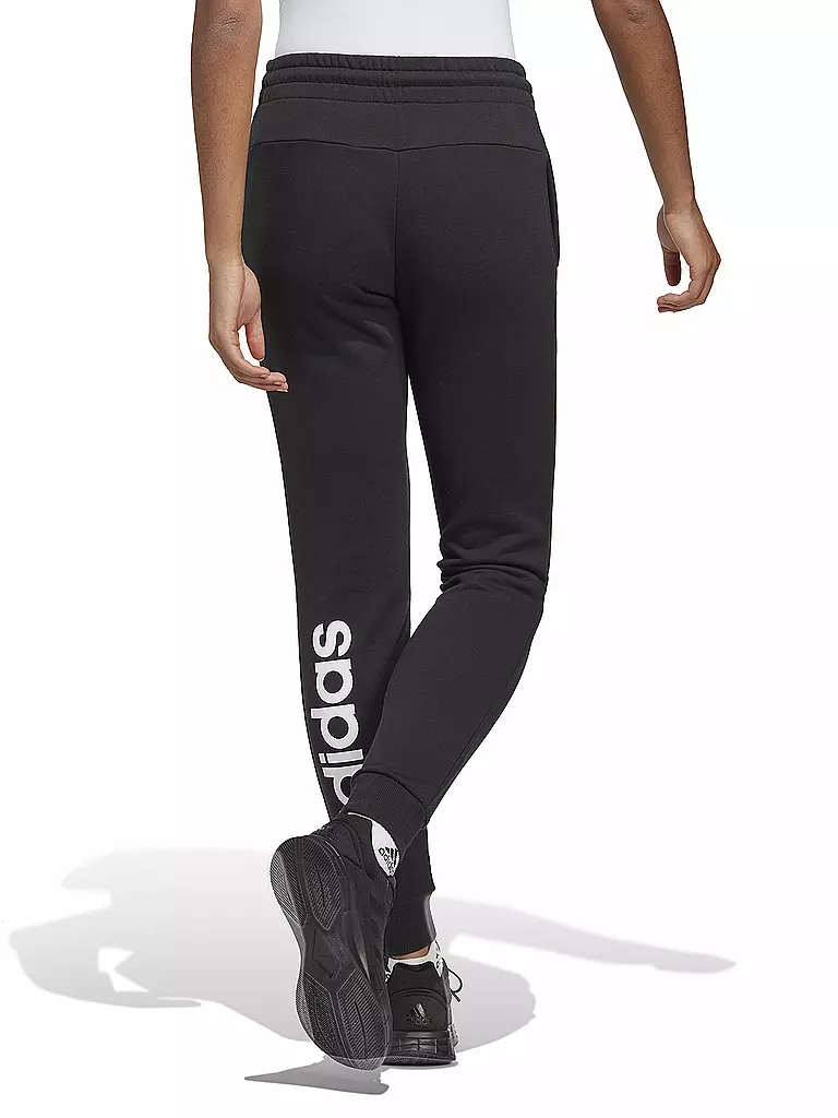 ADIDAS | Damen Jogginghose Essentials Linear French Terry Cuffed | schwarz