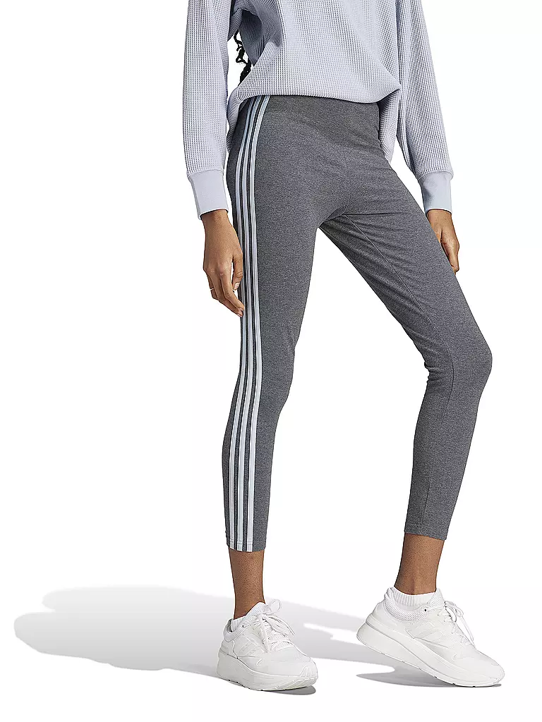 ADIDAS | Damen Tight Essentials 3-Streifen High Waist | grau