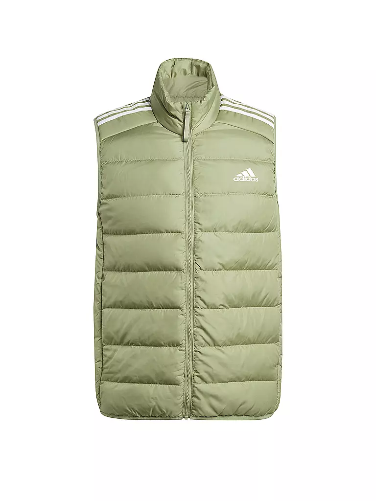 ADIDAS | Herren Daunenweste Essentials 3-Streifen Light  | olive