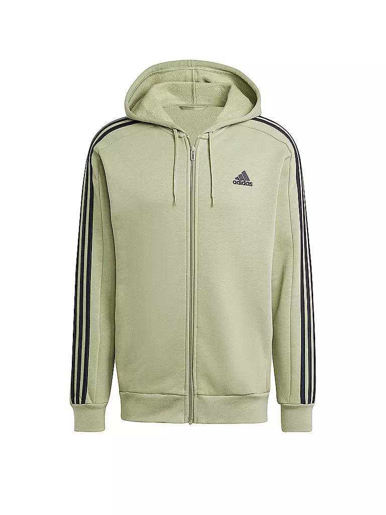 ADIDAS | Herren Kapuzenjacke Essentials 3-Streifen  | olive