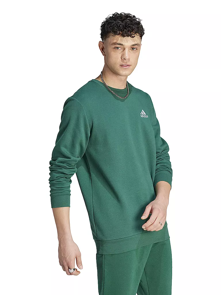 ADIDAS | Herren Sweater Essentials Fleece | dunkelgrün