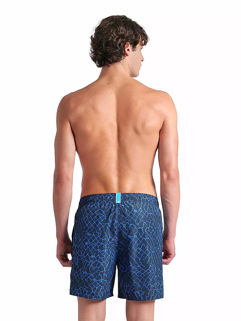 ARENA | Herren Badeshort Beach Boxer Allover | dunkelblau