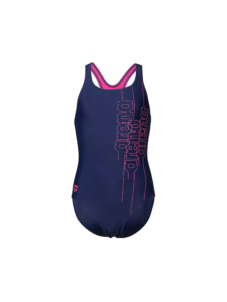 ARENA | Mädchen Badeanzug Swim Pro Back Graphic | dunkelblau