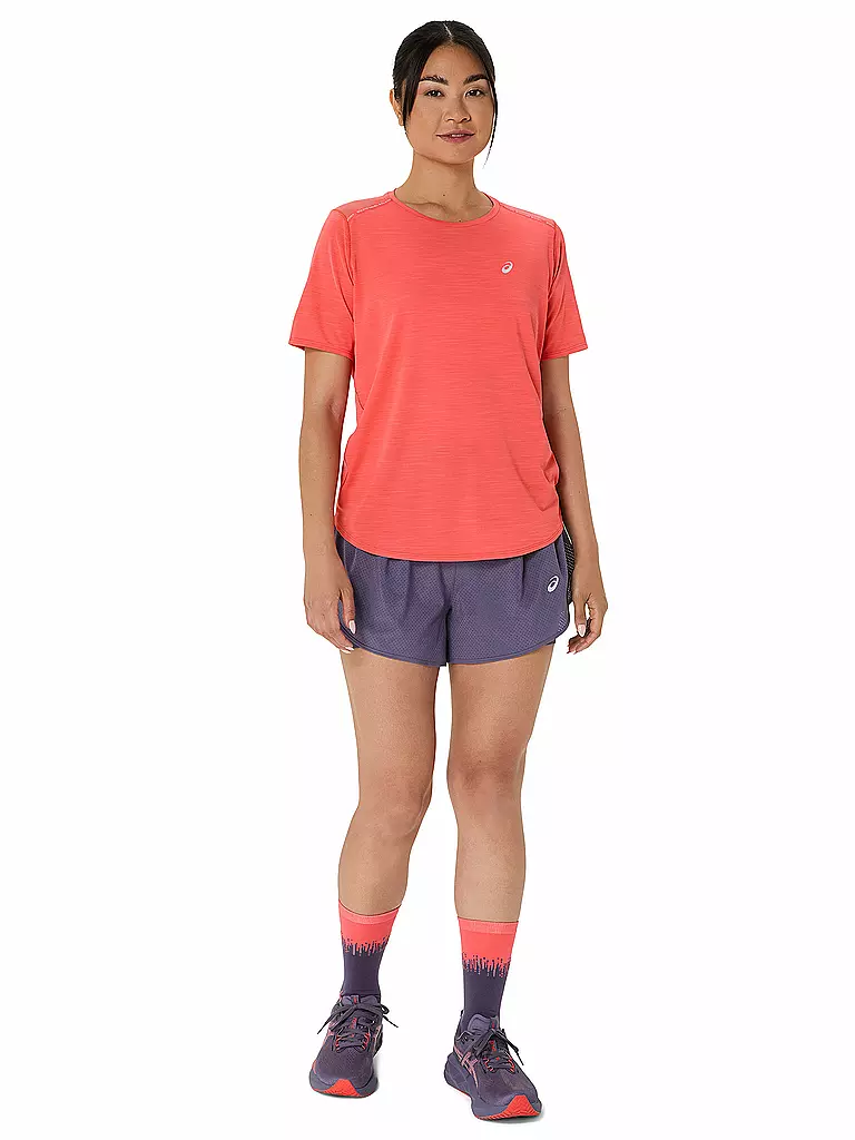 ASICS | Damen Laufshirt Road SS Top | koralle