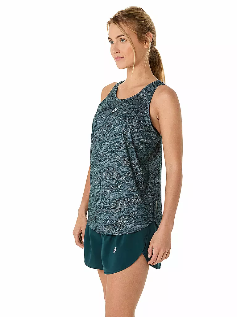 ASICS | Damen Lauftank Road All Over Print | petrol