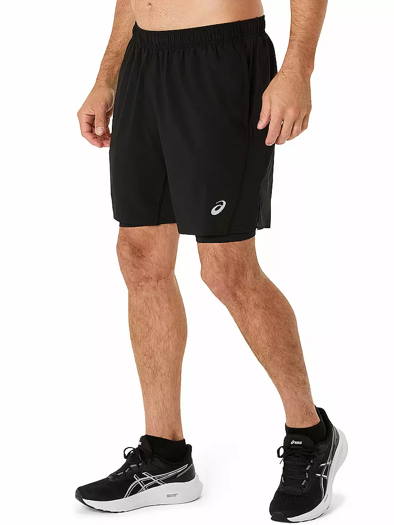 ASICS | Herren Laufshort Core 2in1 7in | schwarz