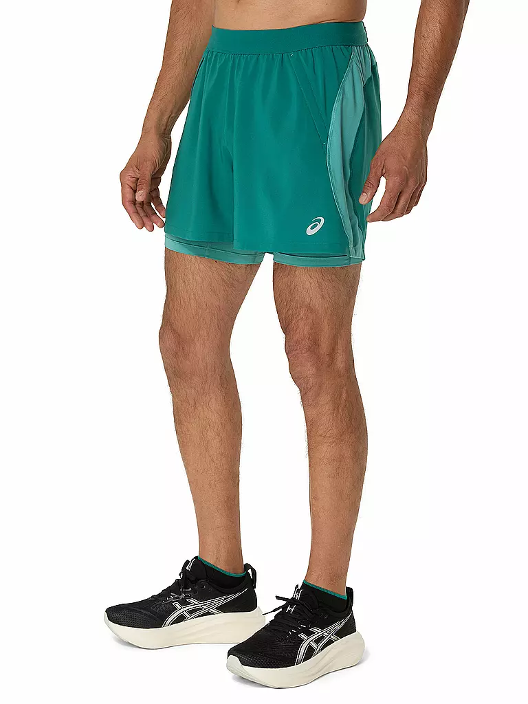 ASICS | Herren Laufshort Road 2in1 5in | petrol