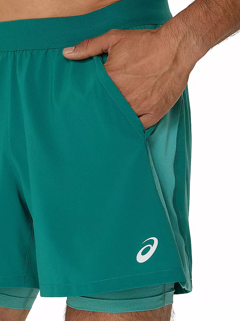 ASICS | Herren Laufshort Road 2in1 5in | petrol