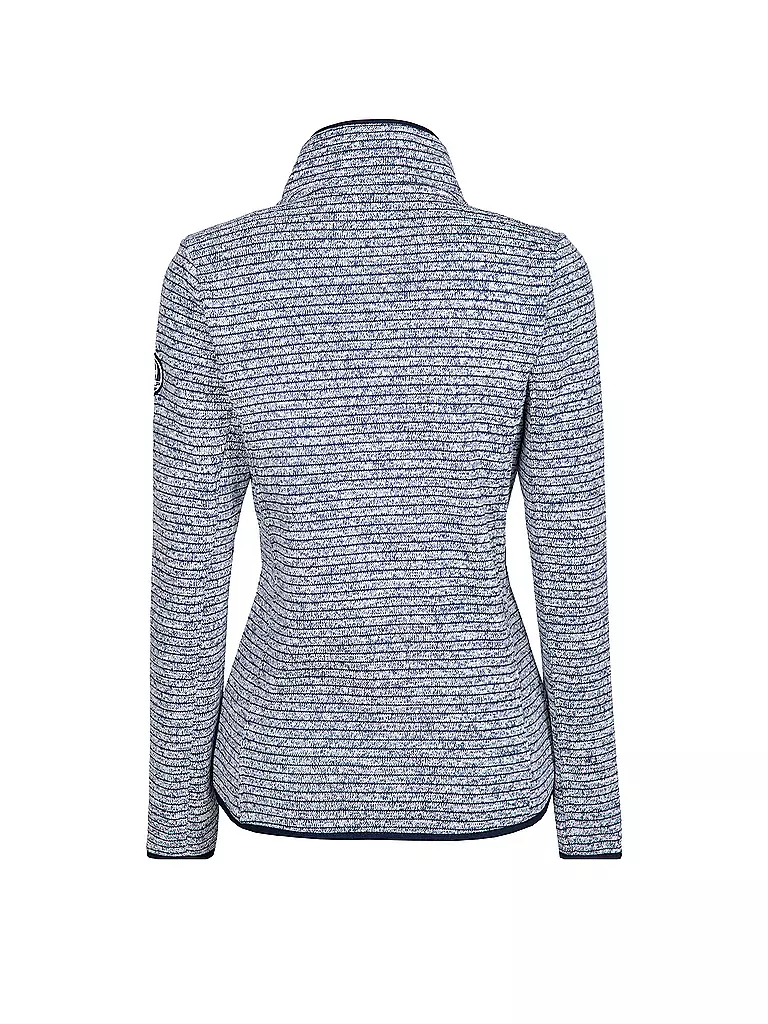 AULP | Damen Fleecejacke Melange Knit | dunkelblau