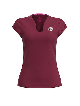 BIDI BADU | Damen Tennisshirt Protected Leafs V-Neck