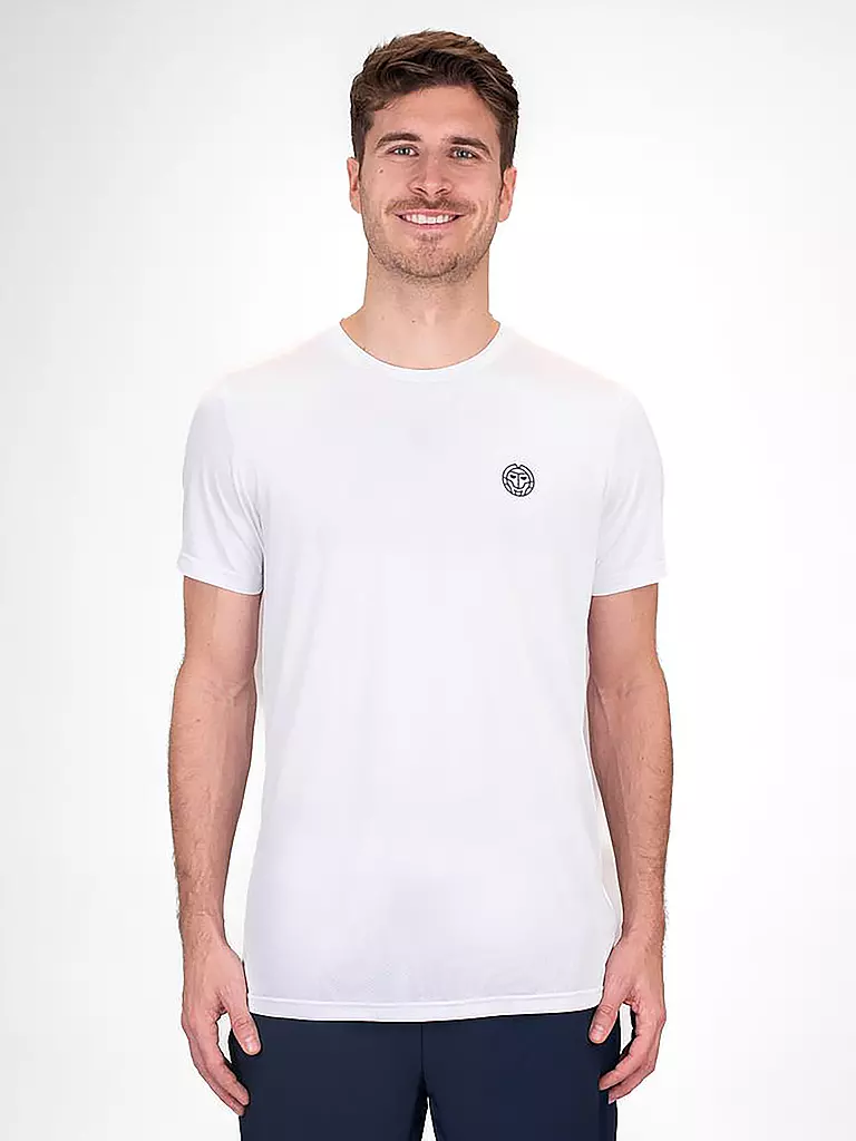 BIDI BADU | Herren Tennisshirt Crew | weiss