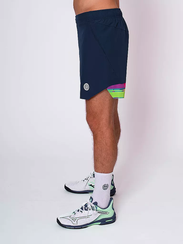 BIDI BADU | Herren Tennisshort Kaleido 7Inch | dunkelblau