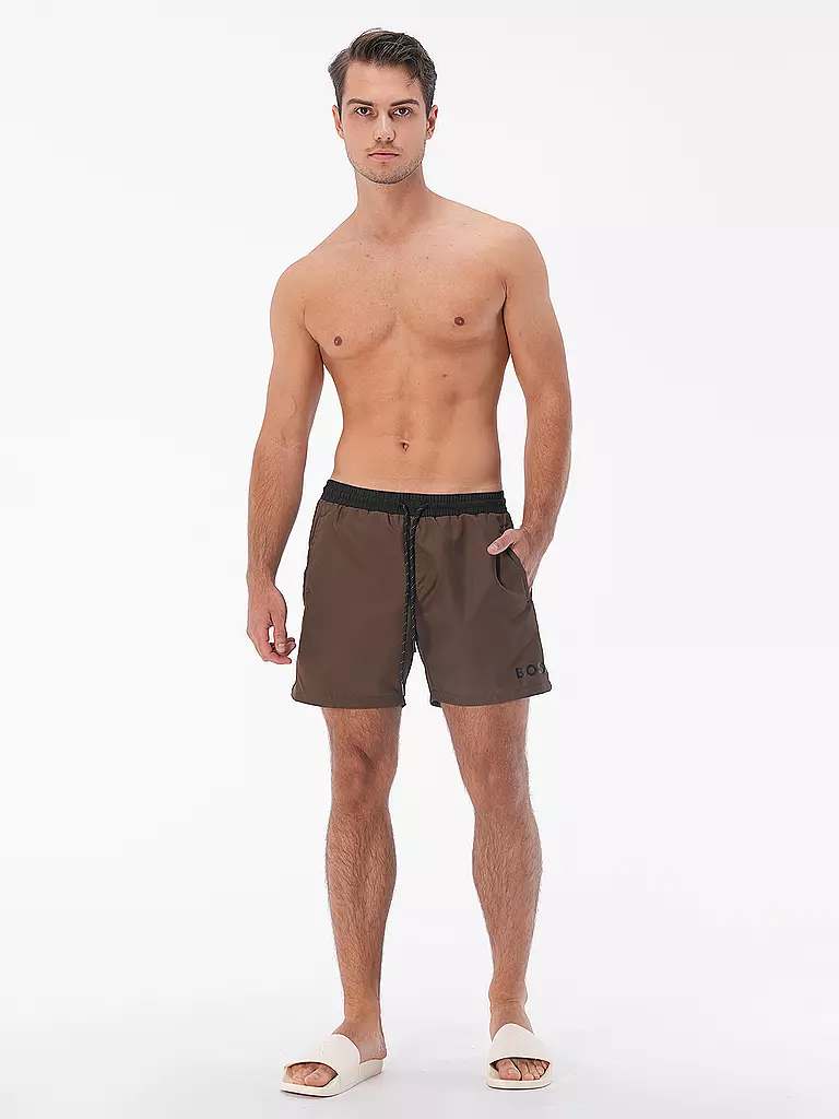 BOSS | Herren Badeshort Starfish | olive