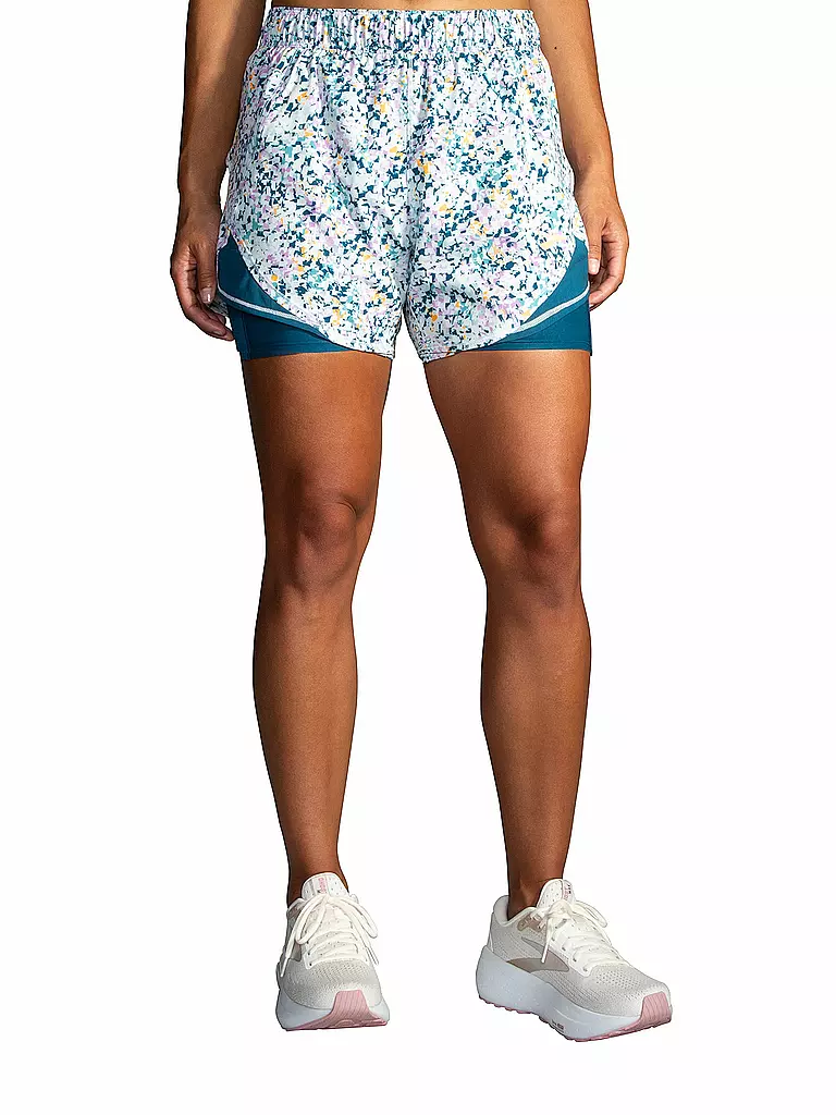 BROOKS | Damen 2in1 Laufshort Chaser Print 5" | bunt