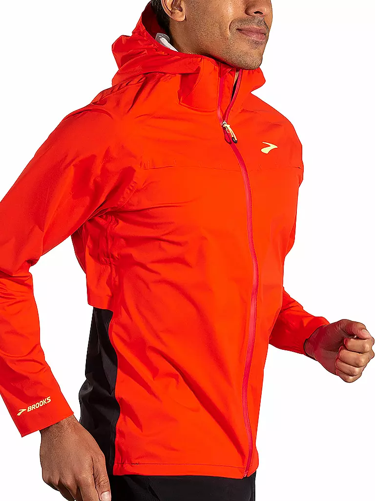 BROOKS | Herren Laufjacke High Point Waterproof | rot