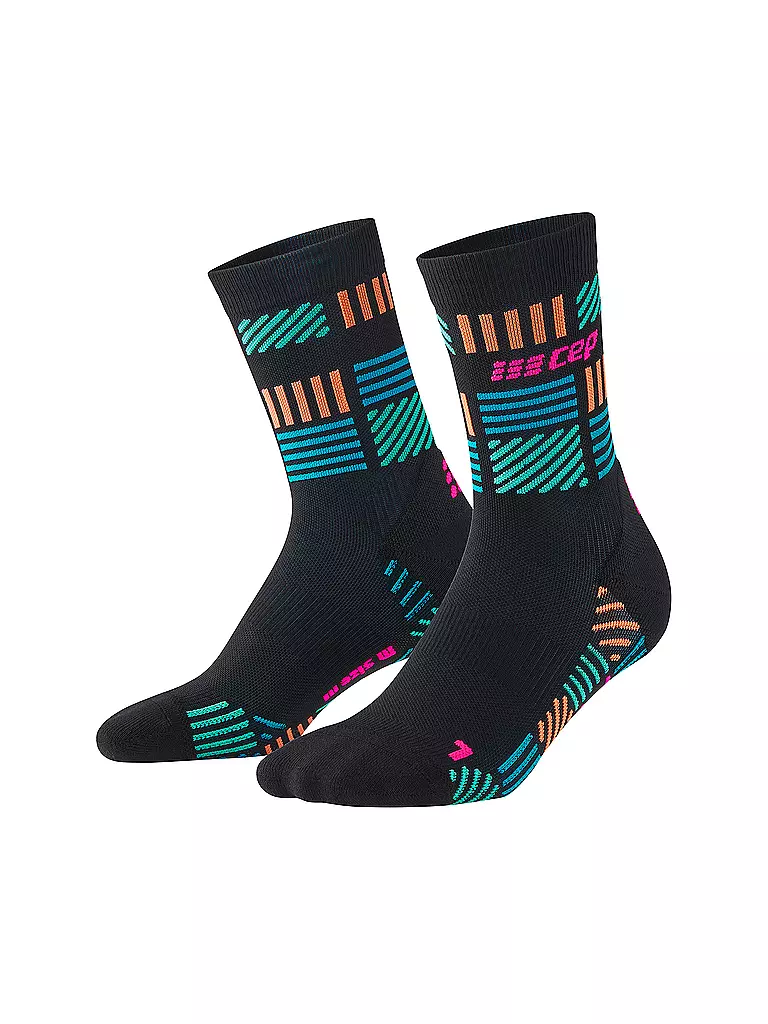 CEP | Damen Laufsocken The Run Mid Cut | schwarz